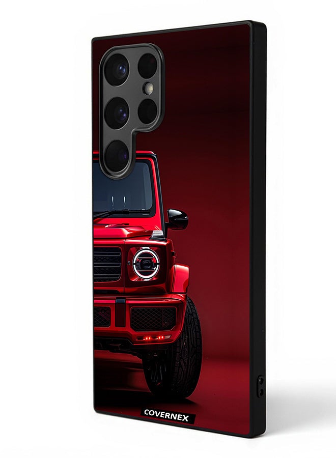 Covernex Samsung Galaxy S24 Ultra Protective Case Cover Printed Featuring Crimson Luxury SUV - Image 1